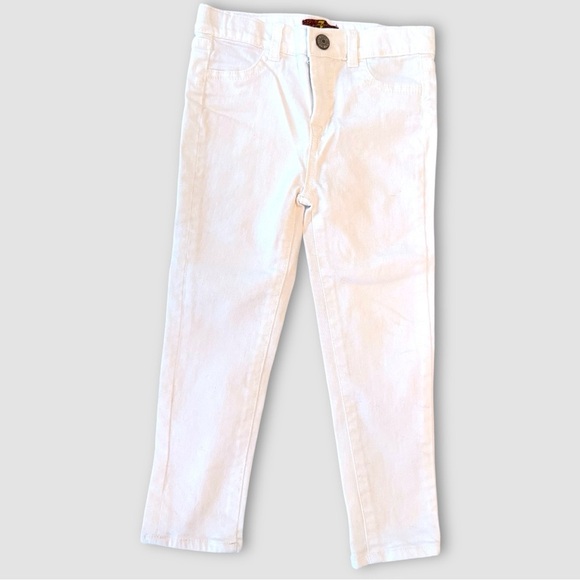 7 For All Mankind White Denim Pants & Harper Canyon Ruffle Top – 4T Outfit - Picture 3 of 5